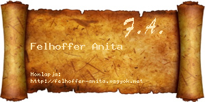 Felhoffer Anita névjegykártya